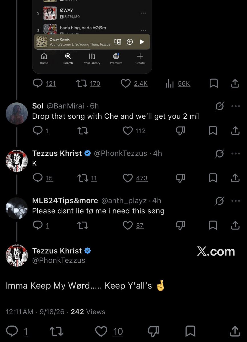 CheUnreleased's tweet photo. Tezzus could actually be dropping Matches very soon 🤯￼👀 https://t.co/Y9xdbq5uxx