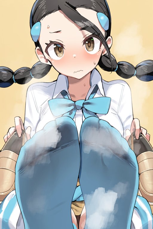 violav3k's tweet photo. お題箱より
靴を脱いで、蒸れ蒸れの靴下の足裏を見せているスズナ https://t.co/KT4DgzeUN4