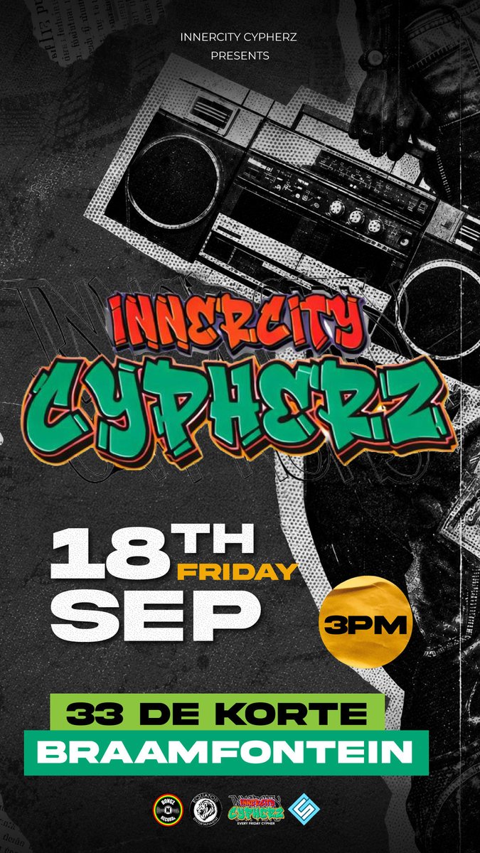Tony_Dangler's tweet photo. Like clockwork!

The most consistent freestyle platform in the country and I dare to say, in the continent. In fact, I challenge you to find another platform that is as consistent with freestyle rap, anywhere else in the world. 

Innercity Cyphers 
Every Friday
15:00 - 18:00 https://t.co/xb1W5N8YFx