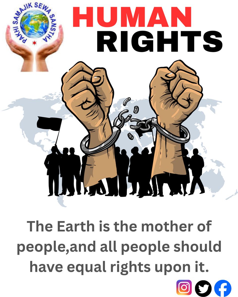 PAKHISOCIALSER1's tweet photo. हक मांगने से नहीं, आवाज उठाने से मिलता है।#VoiceForVoiceless अगर आप किसी के साथ ना-इंसाफी होते देखकर खामोश है, तो आप ना-इंसाफी करने वाले का साथ दे रहे है। ✊🗣️
#humanrights #StandUpForHumanRights #SocialJustice #EqualityForAll #PeaceAndJustice https://t.co/v7cpmC6ILz
