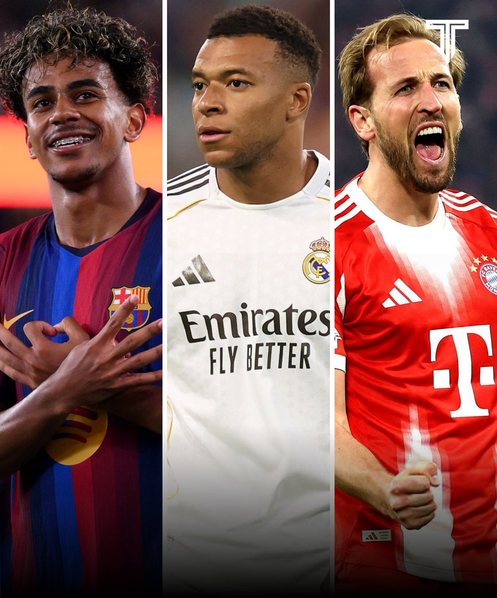 TouchlineX's tweet photo. 🚨 𝗡𝗘𝗪: The leading Ballon d’Or candidates on why they deserve to win the award:

🇪🇸 Lamine Yamal: “I think this year I DESERVE the Ballon d'Or."

🇫🇷 Kylian Mbappé: “There isn't a SINGLE player who had a better season than me.”

🏴󠁧󠁢󠁥󠁮󠁧󠁿 Harry Kane: "It’s true that reaching 73 goals, by the way, the 2nd-highest figure in history, SPEAKS FOR ITSELF."
