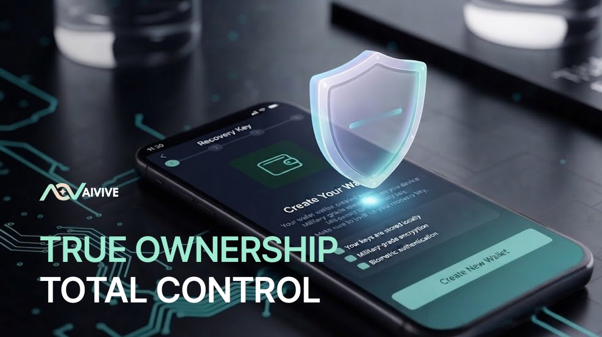 aiviveapp's tweet photo. Your assets should stay yours.

AIVIVE is a non-custodial wallet that gives you direct control of your digital assets without storing your private keys or assets on our servers.

Your wallet. Your keys. Your control.

#AIVIVE #AIVIVEApp #NonCustodial #Crypto #Web3 https://t.co/gFUD1qqlod