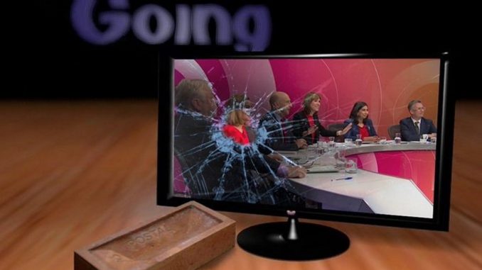 GoingPostalBlog's tweet photo. Always Worth Saying’s Question Time Review - https://t.co/RtRzuF4YTE 
#Arts #Literature #Media #Review #Television #BBCQT #CarolineLucas #DannyKruger #HeidiAlexander #JoyMorrissey #QT #QTReview #QuestionTime #Salisbury https://t.co/Xhatmh9mki