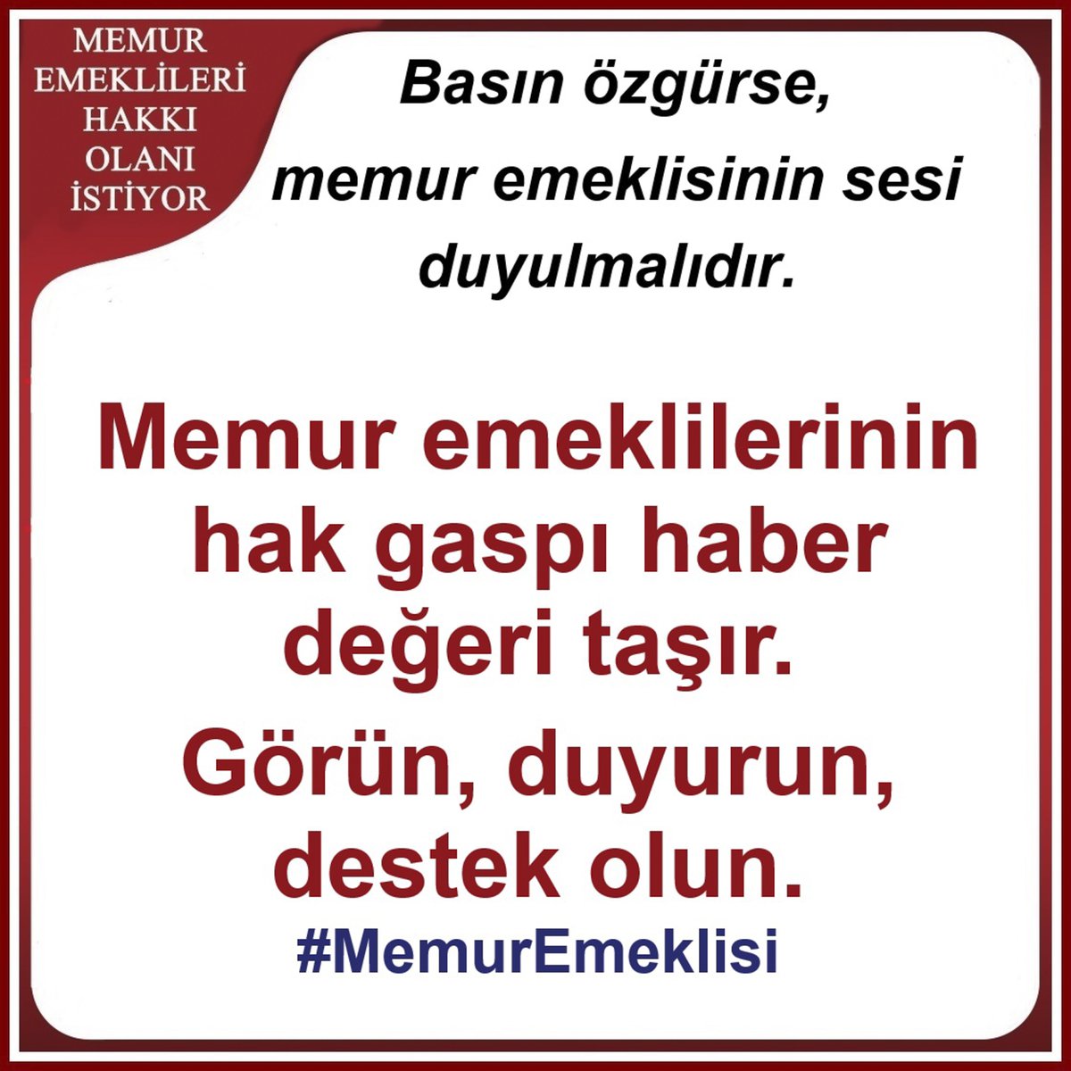 alyamguclu's tweet photo. 2023 yılından beridir #EmekliMemur un hakkını gasp edenleri #ProtestoEdiyorum https://t.co/cLXdJ0bl13