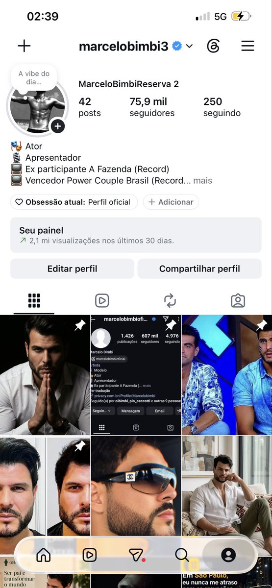 MarceloBimbi's tweet photo. Galera, por enquanto estou nesse Instagram reserva. Até recuperar o mau oficial. Vão lá 🫶🏼

https://t.co/gViCWPE2iE https://t.co/YD5rO4iZ44