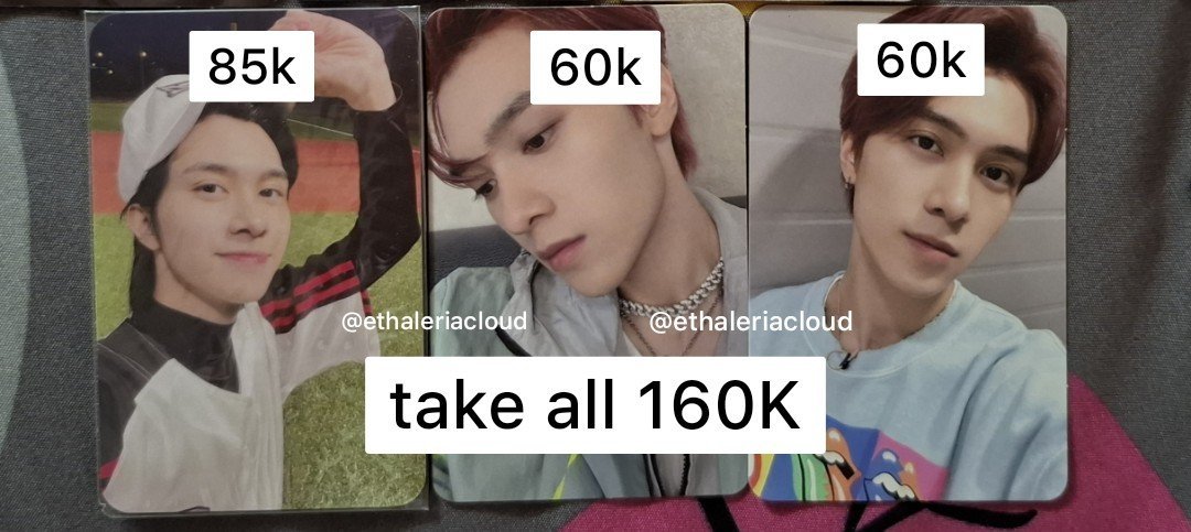 ethaleriacloud's tweet photo. CLEARANCE SELL‼️
WTS AAB HENDERY // want to sell

📍mlg jatim, ina
🍊freeong, co/keep event⭕️ exc adm❌️
sensitive buyer-HIT AND RUN❌️
💸 buy up to 100k free ofc merch!

出 wayv nct hendery photocard pc poca 헨드리 瓜瓜 黃冠亨 威神V 웨이션비 #威神V小卡 #wayvsell #ตลาดนัดwayv https://t.co/wzr76rN2MD