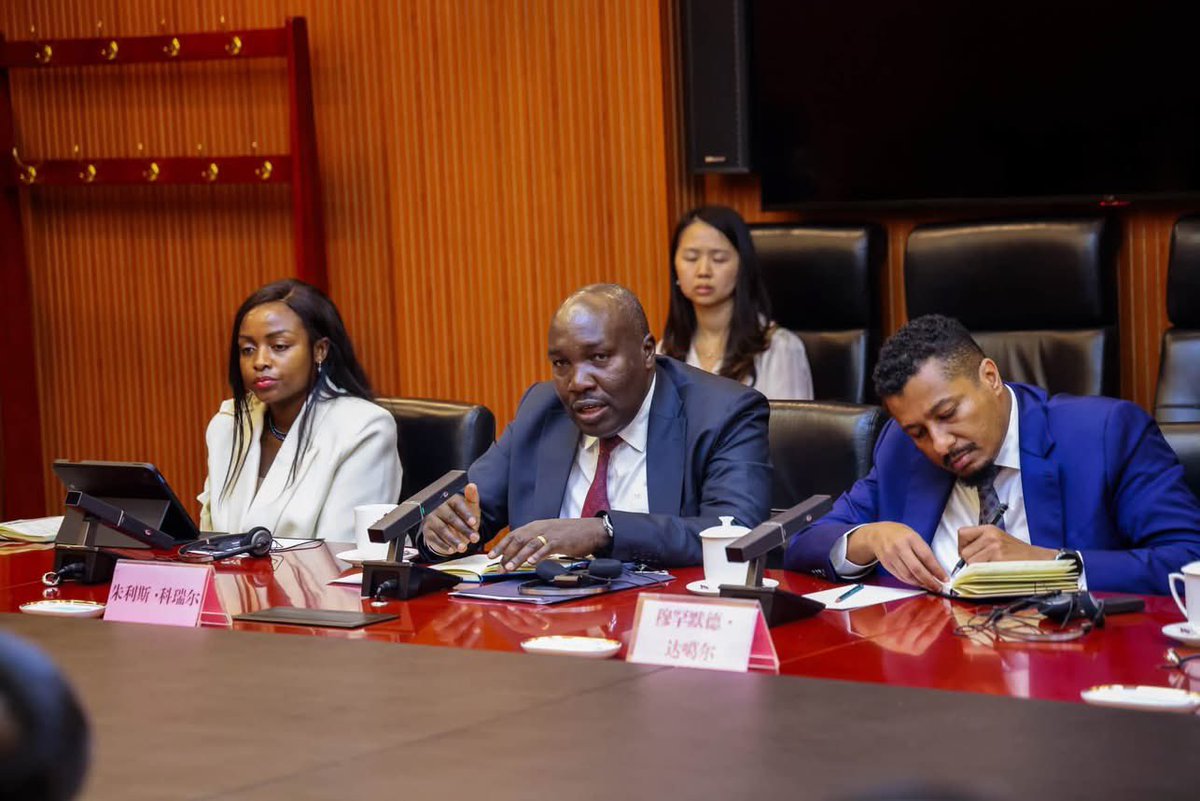 JKorir_K's tweet photo. Today, I joined fellow Principal Secretaries from the National Treasury, Roads and Transport, together with Kenya’s Ambassador to China, H.E. Willy Bett, for a high-level meeting with H.E. Liao Min, Vice Minister of Finance of the People’s Republic of China, in Beijing.

We reaffirmed Kenya’s strong partnership with China and discussed accelerating cooperation in transport, water and technical training, as well as advancing the Panda Bond initiative and the completion of the SGR to Malaba.

I called for deeper collaboration in the water sector, particularly in advancing the Bosto Dam and Keben Dam projects, which are already in the pipeline for support.

We remain committed to partnerships that deliver transformative infrastructure and improved services for Kenyans.
