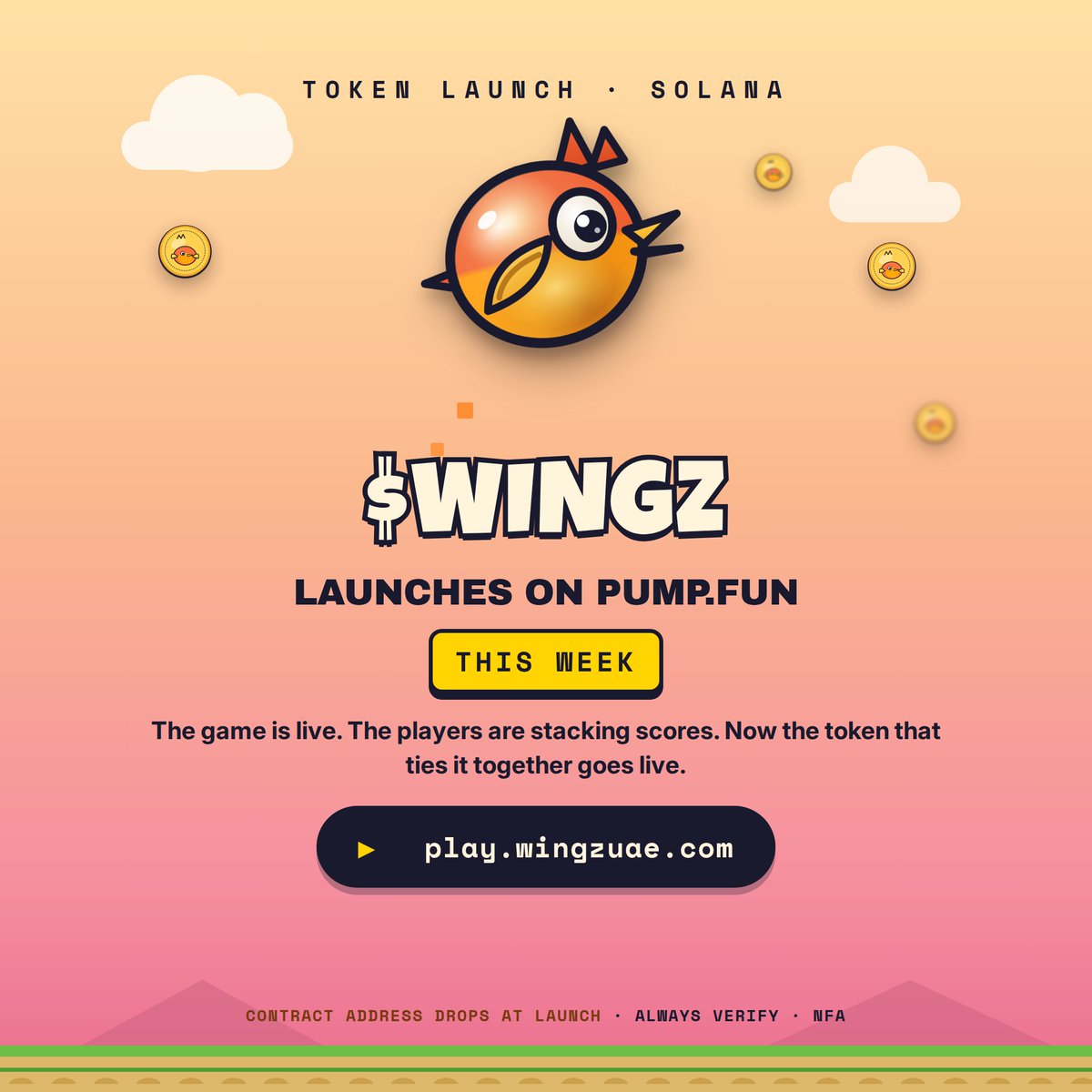 wingzuae's tweet photo. 🦅 $WINGZ → https://t.co/DP3003wzBT → THIS WEEK

The game's free. The competition's real. The token drops soon.

Early is everything. 🚀 #WINGZ

https://t.co/RDyv8W5fgh https://t.co/fwxD8CQdVm