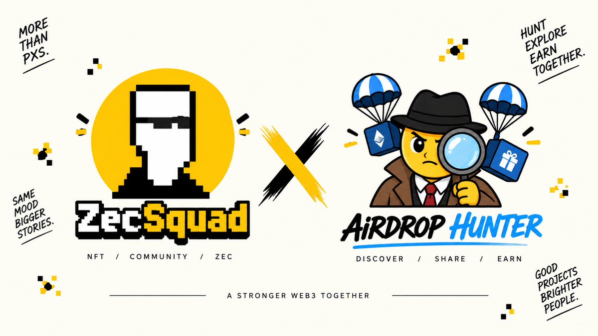 AirdropincomeT's tweet photo. gNFT 

ZecSquad X Airdrop Hunter NFT spots Giveaway

> Reward : 10x GTD WL
> Supply : 6000
> Chain : Zec

How to Enter?

• Follow @CypherSquadZec and @AirdropincomeT 
• Like +RT their pin post
• Comment this post 

Deadline 24 Hours — FREE MINT & Build to Zec