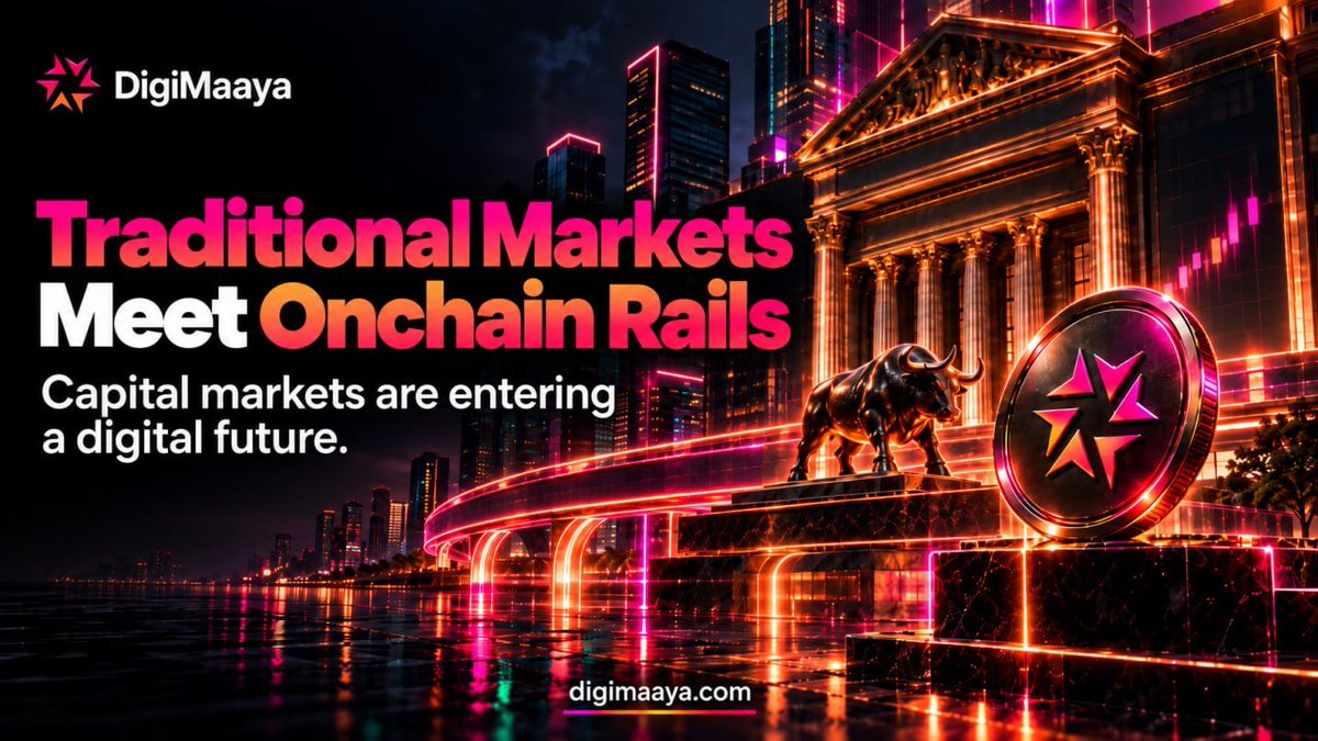 DigiMaaya's tweet photo. 🌐 The next phase of finance is moving onchain.

Tokenization is no longer just a crypto narrative. 🚀

🏛 The SEC has opened a pathway for certain tokenized U.S. stocks to trade onchain, bringing traditional equities and blockchain infrastructure closer together.

📈 Stocks
💵 Stablecoins
💳 Payments
₿ Digital Assets

The boundaries between traditional markets and onchain finance continue to disappear. 🔗

⚡️ Finance isn’t becoming more “crypto.” Finance itself is becoming more digital.