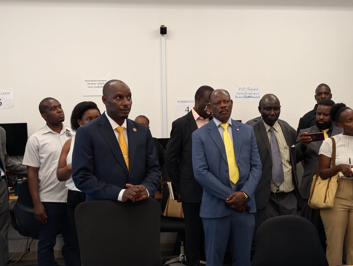 AceUganda's tweet photo. We were privileged to host Hon. @EngJonard, Minister of Science, Technology and Innovation, and the @ProfNawangwe, Vice Chancellor, @Makerere at ACE-Uganda.

Presented: Genomic analysis and structural modelling to assess whether Zaire Ebola treatments could work for Bundibugyo. https://t.co/f8Nu5dw02G