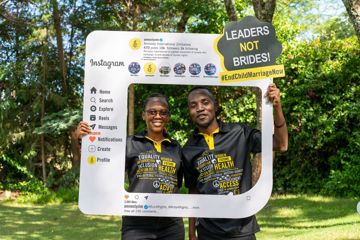amnesty_zim's tweet photo. LEADERS NOT BRIDES 💪🏽
Join the movement to empower girls and end child marriages! 🌎
Say NO to child marriages 💔
Say YES to education 📚
Say YES to dignity 🌟
#EndChildMarriages #EndObstetricFistula #RestoreDignity https://t.co/VaBq2EKRgr