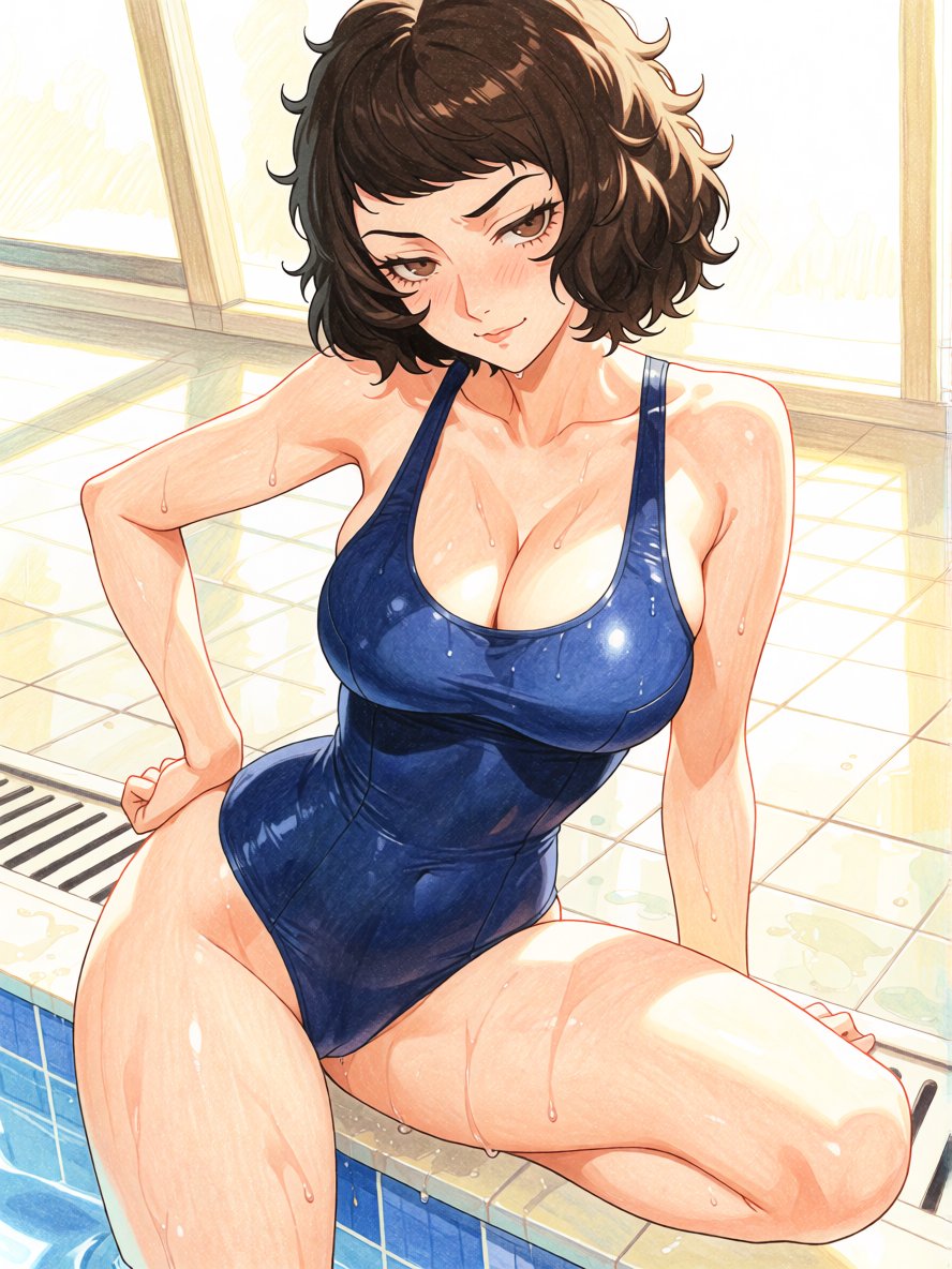snake05x's tweet photo. スク水の川上先生 #persona5 #ペルソナ #川上貞代 https://t.co/4VsrPwkofd