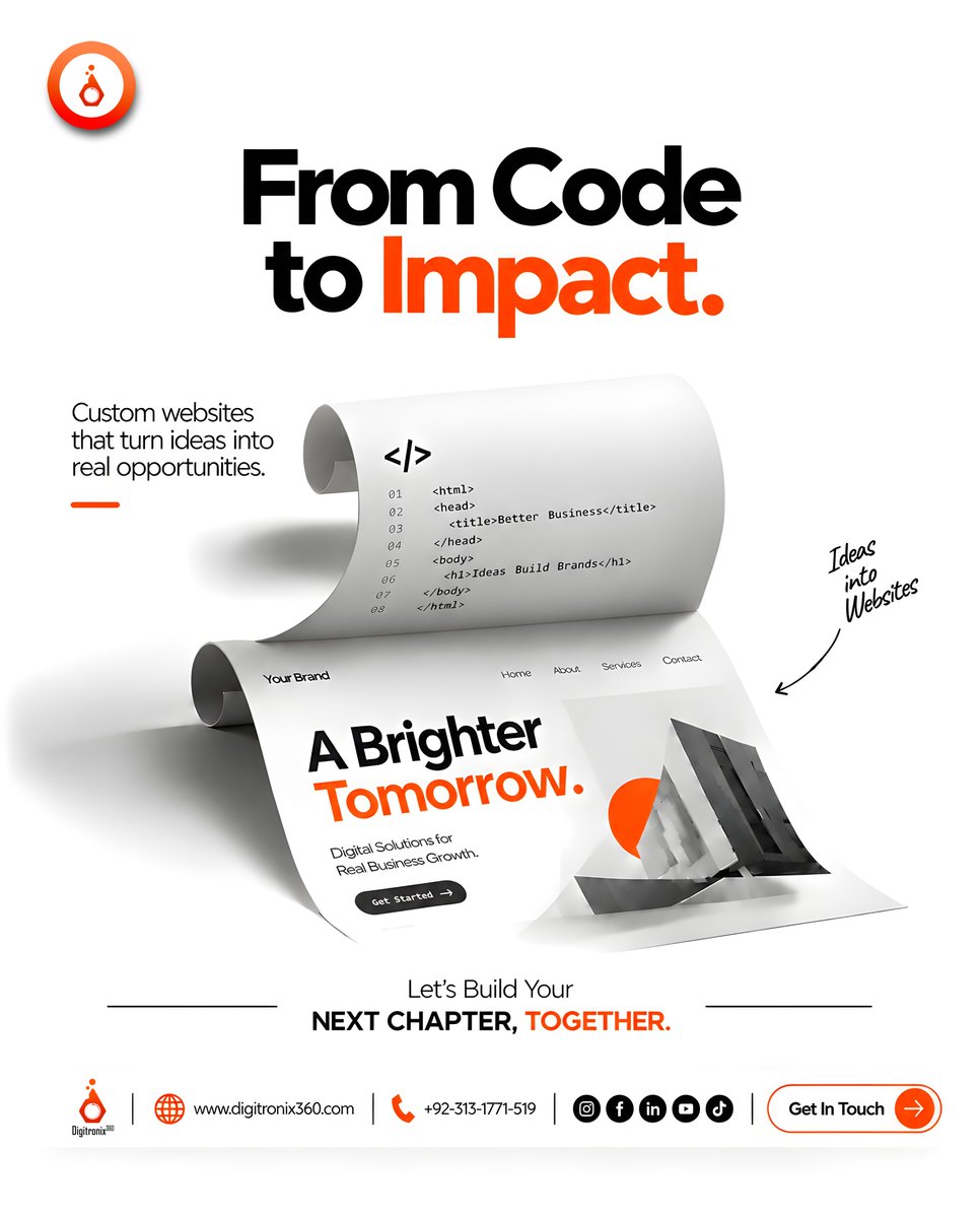 digitronix360's tweet photo. At Digitronix360, we turn your ideas into modern, high-performing websites designed around your brand and business goals.
#Digitronix360 #WebDesign #WebDevelopment #CustomWebsite #DigitalSolutions #BusinessGrowth #WebsiteDesign #DigitalTransformation #FromCodeToImpact https://t.co/DoP2dqFBsn