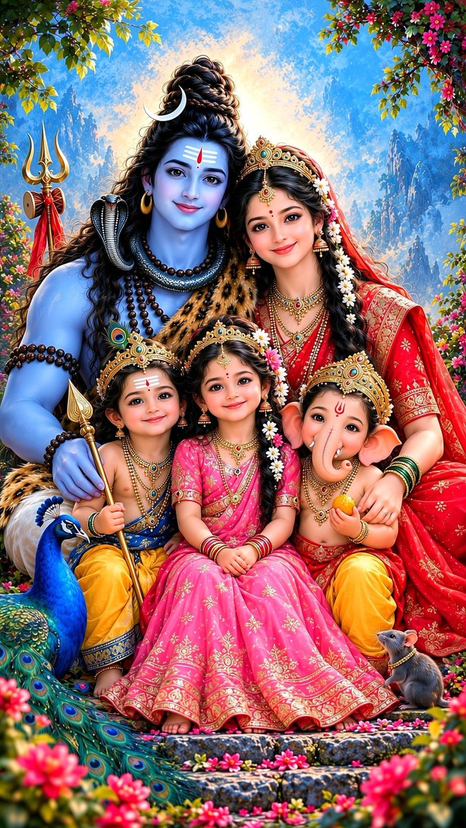 Geetashloks's tweet photo. Shiv parivar 💗 https://t.co/AZpmEA2cqS