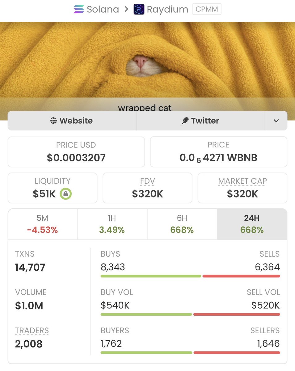 SOLTRADERs2's tweet photo. $wCat  skyrocketed from just $6.5K to $320K MC — a mind-blowing 49x gain!

This is what early access looks like.
Follow me now &amp; join the VIP TG if you’re ready to stop watching and start winning!

Ca: CMMtMtYqsELs4PNvGRM76eVuKFEsDCXzUNQuLEH97ebL https://t.co/viMdAGCNjV