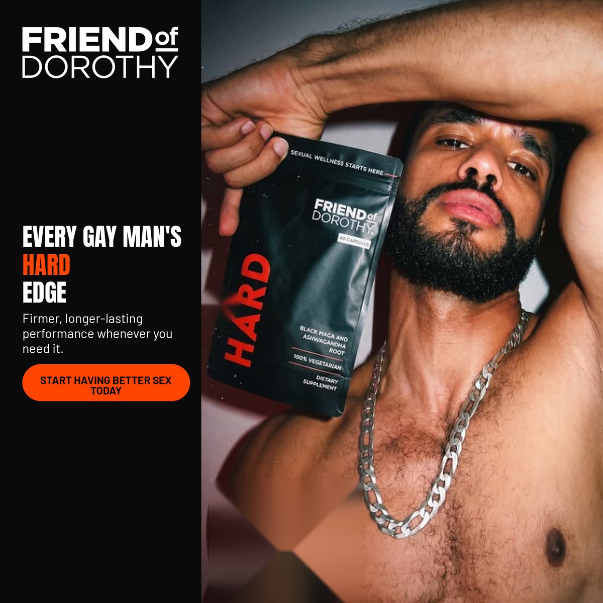 Friend_of_dot's tweet photo. Every gay man deserves a HARD edge. Firmer, longer-lasting performance whenever you need it. 🔥 #FriendOfDorothy #GayMen #HardEdge #GayWellness #MensHealth #LGBTQ #GaySupplements #SexualHealth #ConfidenceInBed #GayCommunity #PrideProducts #IntimateHealth https://t.co/H4ihouNd3s