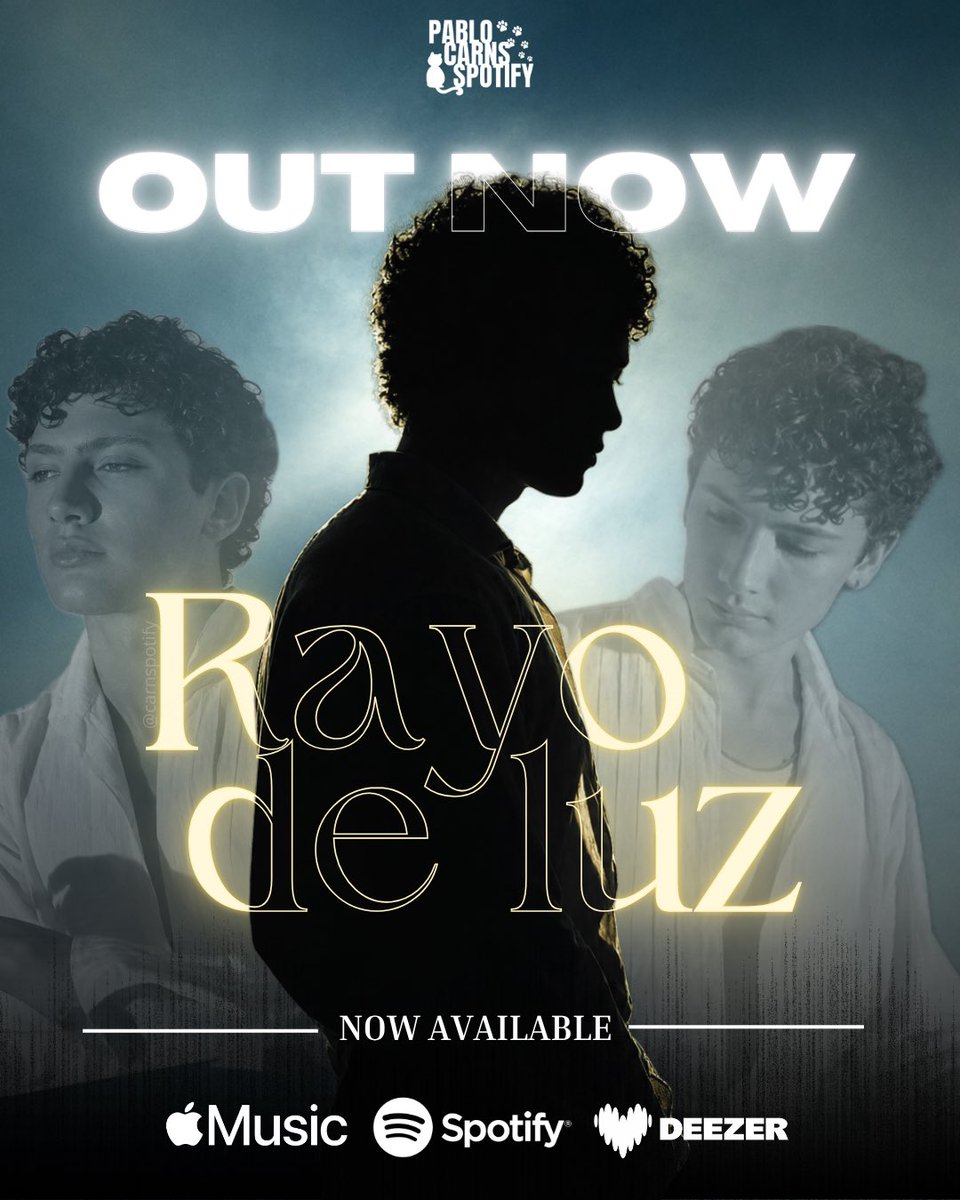 carnspotify's tweet photo. #PABLOCARNS’s “Rayo de luz” is now available on Spotify!

🔗: (https://t.co/140XBATvXv)

#RNB #RAYODELUZ #OUTNOW https://t.co/ITM5ouAao3