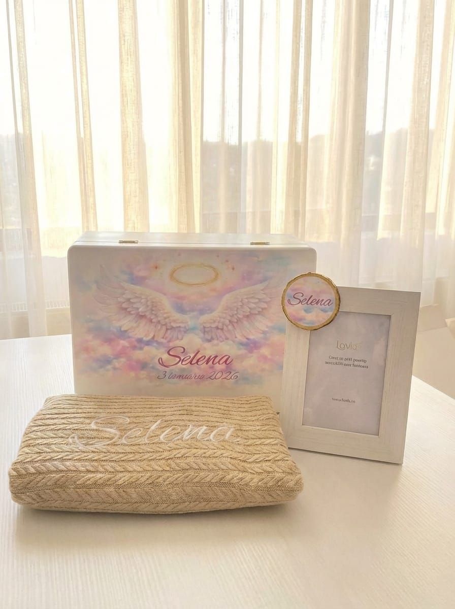 Lovia_ro's tweet photo. Set Cadou Personalizat Fetite: Cutie Amintiri, Model: 439 RON. Cutie de amintiri plus piese personalizate cu numele copilului, intr-un singur ambalaj. https://t.co/b4Gyc4lJgw #cadoubotez #lovia https://t.co/6OT9qzlA4k