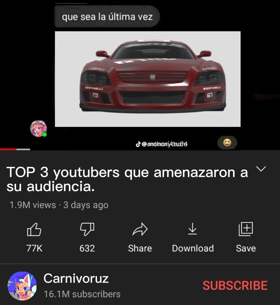 carnivoruz's tweet photo. "Top 3 youtubers que amenazaron a sus audiencias"

#Burnout3Takedown 
#BurnoutRevenge https://t.co/UuiSOmf2Rx
