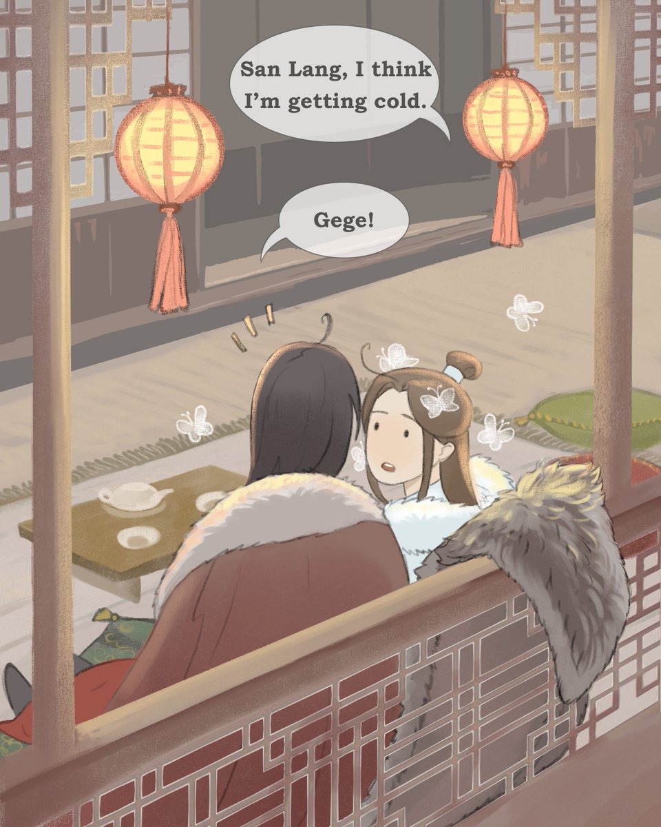 MBlakeArt's tweet photo. Winter Garden at Paradise Manor  
#hualian #TGCF https://t.co/5tooupTpMW