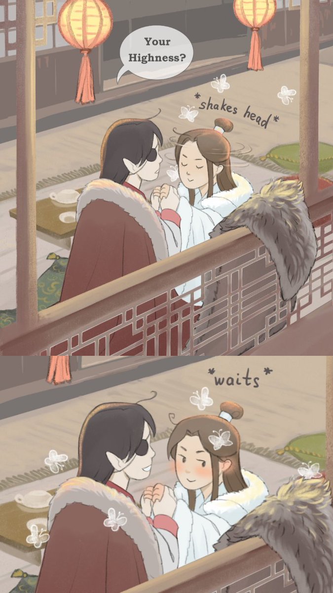 MBlakeArt's tweet photo. Winter Garden at Paradise Manor  
#hualian #TGCF https://t.co/5tooupTpMW
