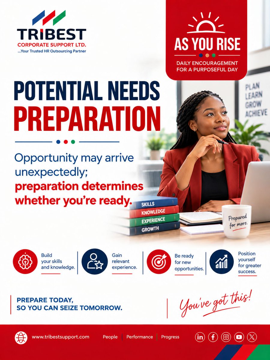tribestsupport1's tweet photo. "A farmer who sharpens his tools before the harvest does not struggle when the season arrives."

Your opportunity may arrive suddenly, but your preparation cannot.

Don’t just pray for the opportunity. Sharpen your skills. Build your knowledge. Gain experience. Prepare yourself. https://t.co/C9WIRTxOA5
