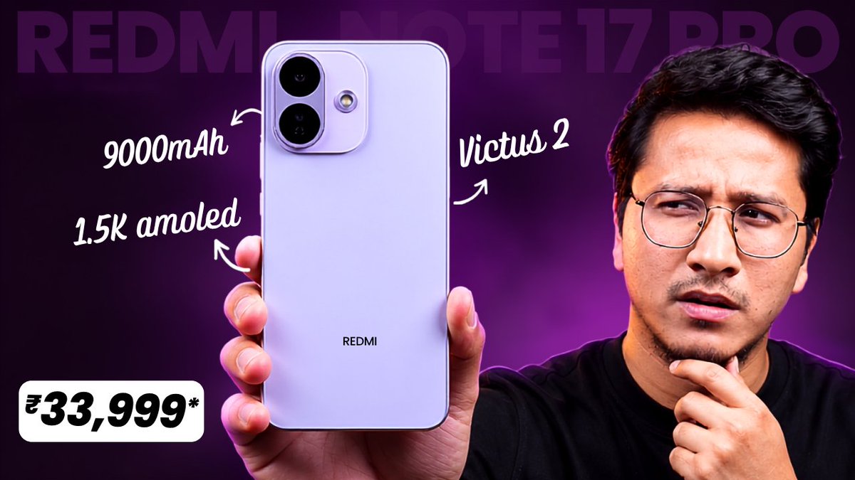 jagranhitech's tweet photo. Redmi Note 17 Pro 5G First Impressions: 9000mAh Battery!
Redmi Note 17 Pro 5G first impressions—design, display, camera, performance & massive 9000mAh battery explored to see if it’s the best phone under ₹35,000.
https://t.co/1tcC8xsuXK
#RedmiNote17Pro #RedmiNote17Pro5G https://t.co/dHGf5kIItM