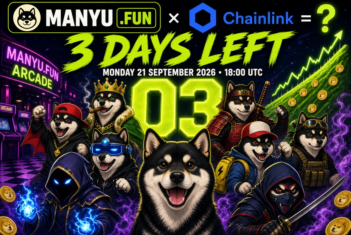ManyuFun's tweet photo. 3 days left.

https://t.co/kuvaO2Hhmv × @chainlink

21 Sept · 18:00 UTC
The pack is in the huddle.
The question mark still hasn’t spoken.

What are they cooking?
$MANYU #MANYUFUN #Chainlink
#ManyuArmy https://t.co/wxifxxQfX7