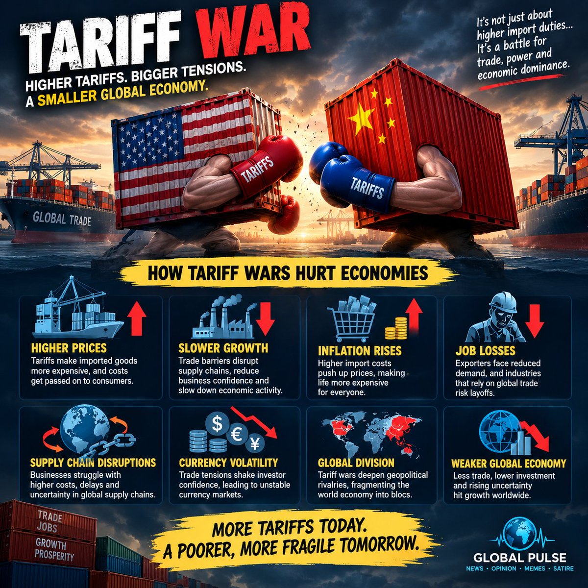 Global_Pulse_X's tweet photo. #TradeTariffs - #Impact on the #Economy and the #World https://t.co/EEo63iItJg