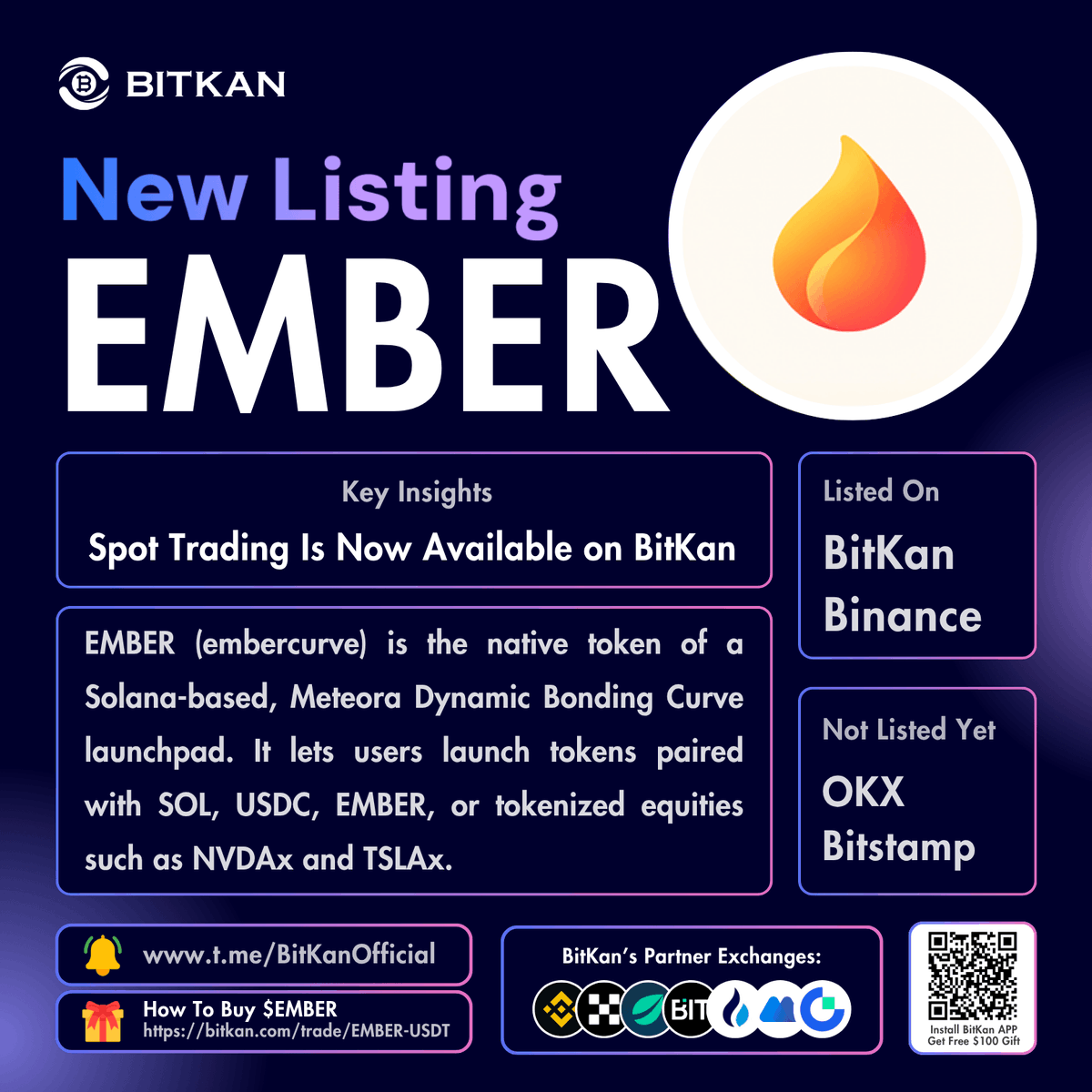 BitKanOfficial's tweet photo. π₯ New Listing: #EMBER spot trading pair is now available for trade on BitKan Crypto Exchange
$EMBER Spot Trading Pair:
https://t.co/FZj5LdBgKE
Official #BitKan Announcement
https://t.co/vDiCqaqYBd
Free $100 New User Sign-Up Gift:
https://t.co/41X7AjqzsA https://t.co/bqkVWyIweJ