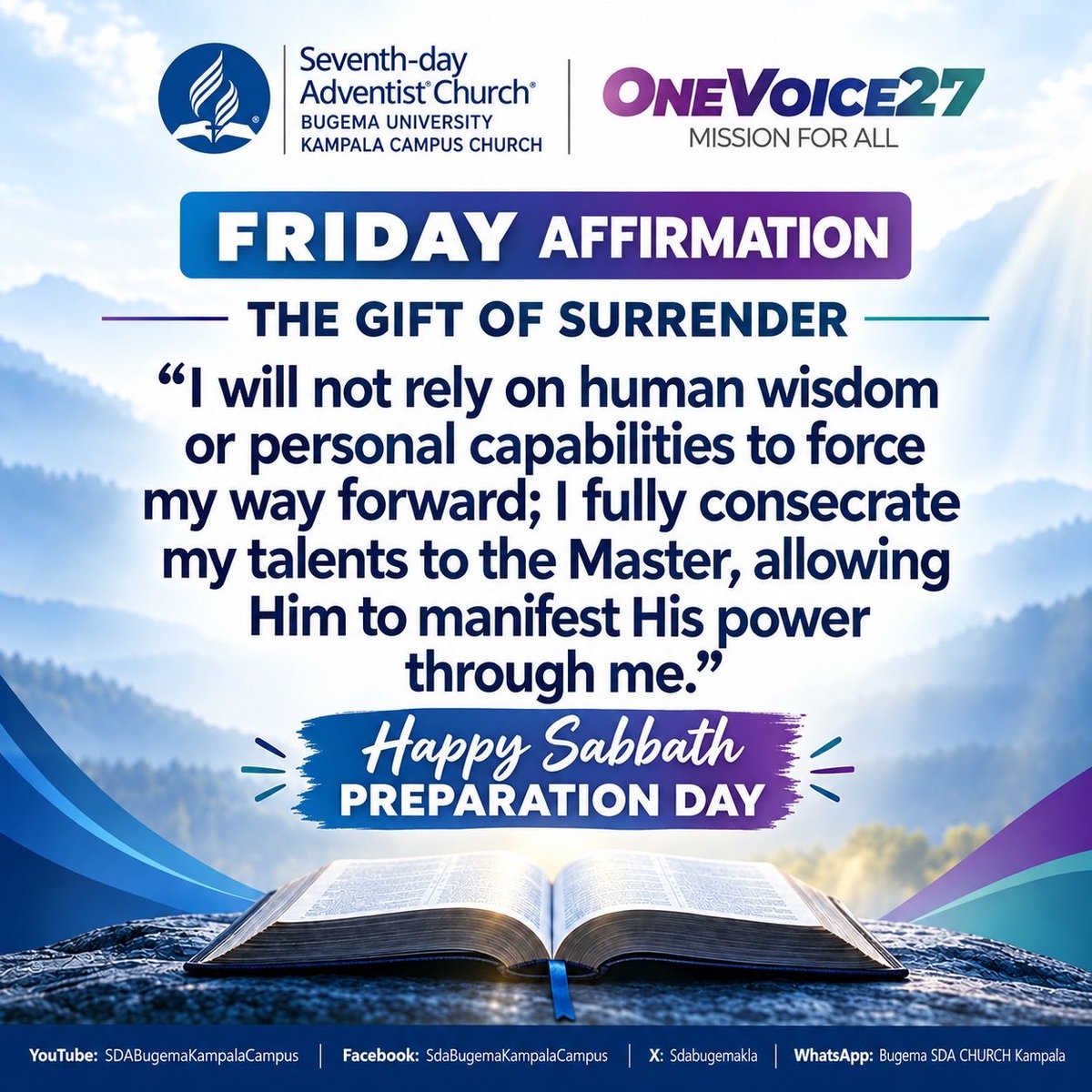 SDABugemaKla's tweet photo. #FridayAffirmation #TheGiftofSurrender https://t.co/XXujjxZ1Hx