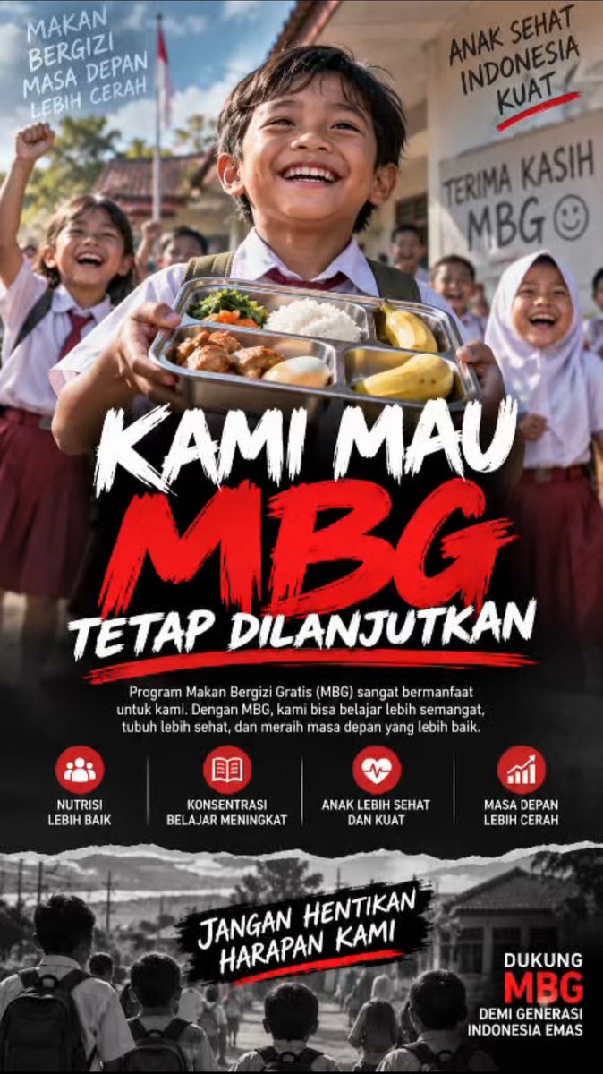 UsgarRamli's tweet photo. Cerdas Bermedia Sosial dengan melihat informasi MBG secara utuh, termasuk manfaat dan evaluasinya https://t.co/8QEhwh7w6A