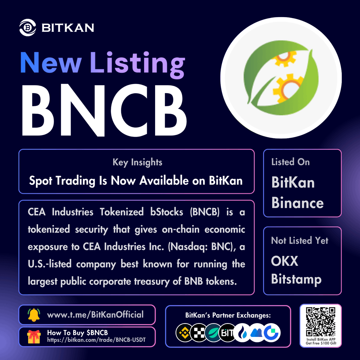 BitKanOfficial's tweet photo. π₯ New Listing: @BNBNetworkCo #BNCB spot trading pair is now available for trade on BitKan Crypto Exchange
$BNCB Spot Trading Pair:
https://t.co/rN9tcIYQLB
Official #BitKan Announcement
https://t.co/2f12g5iMPt
Free $100 New User Sign-Up Gift:
https://t.co/41X7AjqzsA https://t.co/2b4ADpt1l1