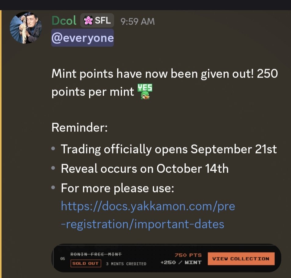 zinethememe's tweet photo. IMPORTANT UPDATE: MINT POINTS HAVE BEEN DISTRIBUTED! 

👉 Official Launchpad: https://t.co/Jc9sPWnKo6
 
👉 Join Us: https://t.co/Pl2WeMPxeD

#Yakkamon #Ronin #RoninNetwork #FreeMint #Web3Gaming #FLOWER #GameFi #Gaming2026 https://t.co/aNOliREn3e