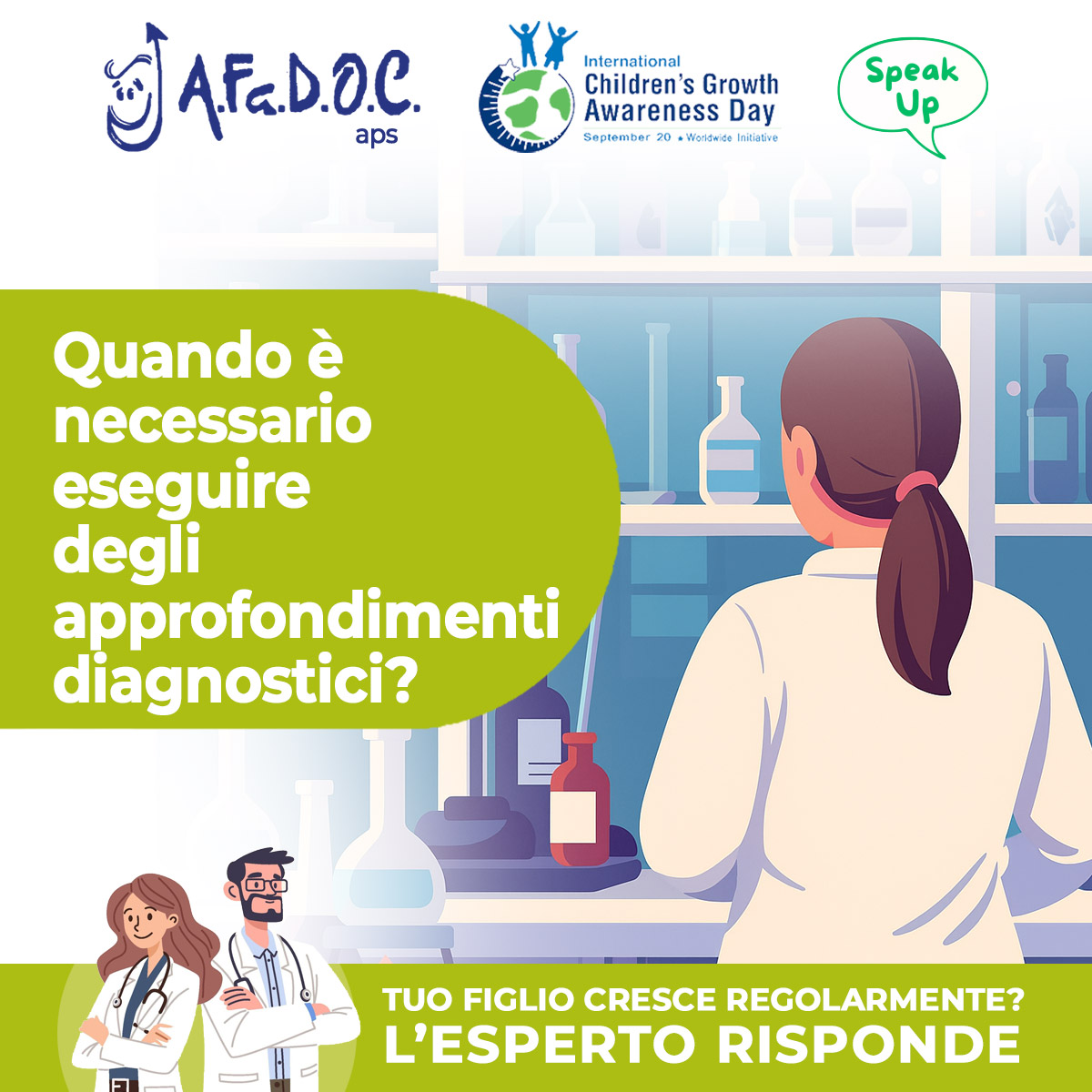 AfadocOnlus's tweet photo. 🌱 Buona Crescita = Buona Salute! 🌱
Tuo figlio cresce regolarmente? Scoprilo!
Quando è necessario eseguire degli approfondimenti diagnostici?
Leggi la risposta dell'esperto!
https://t.co/rNgDfjoCgl
#afadoc #CGAD2026 #growthawareness #crescita #ChildGrowthAwareness @ICOSEPorg https://t.co/aJjAb3opPe