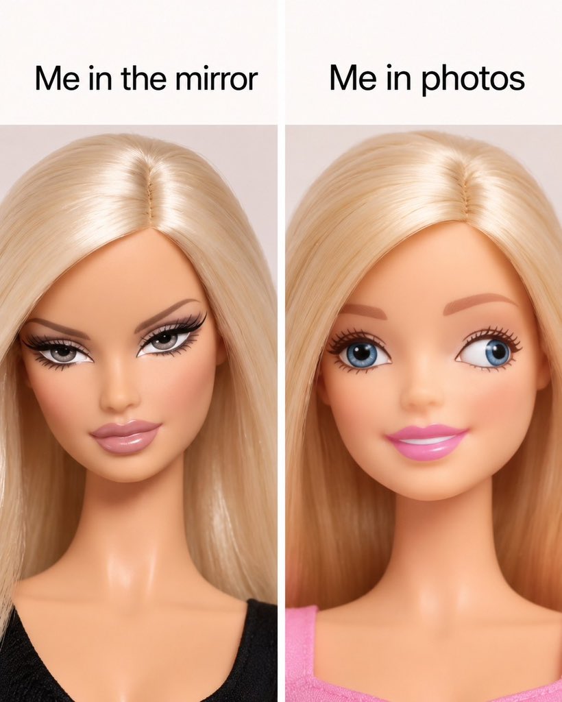 MemeBomba's tweet photo. Mirror confidence vs. camera betrayal. 😂 https://t.co/YhiptGSoOp