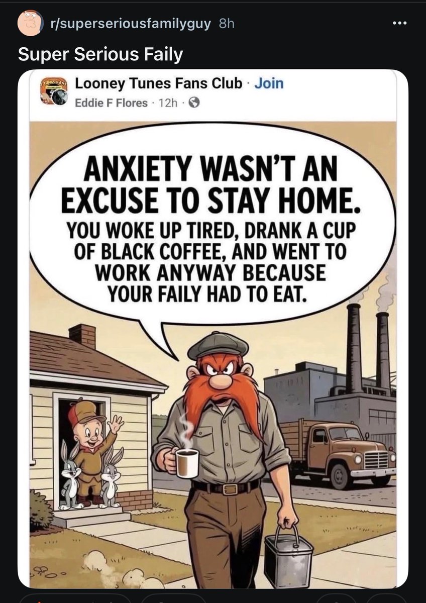Q_Review's tweet photo. Is the implication of this comic that Elmer Fudd and Yosemite Sam are lovers and Elmer gave birth to two identical Bugs Bunnies? Or am I to assume that Yosemite is raising Bug’s bastard children and that Elmer is cucking him while he’s at work? https://t.co/U1yCJuGgEX