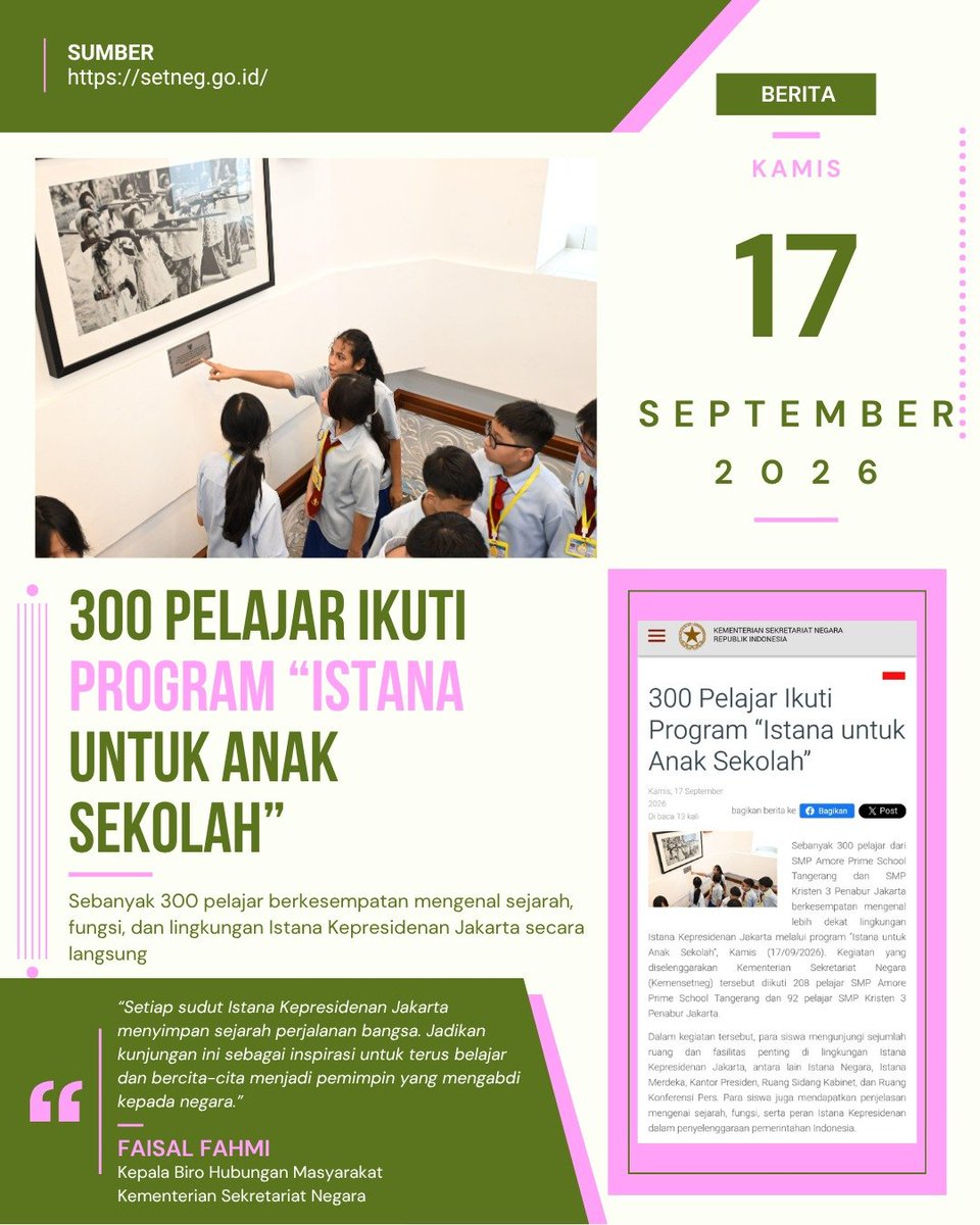 Tika_ayuu_'s tweet photo. Ayo dukung, awasi, dan berperan aktif dalam setiap proses pembangunan demi cita-cita bersama seluruh rakyat.
Kabar Buat Kita https://t.co/VBPvGdEA3G