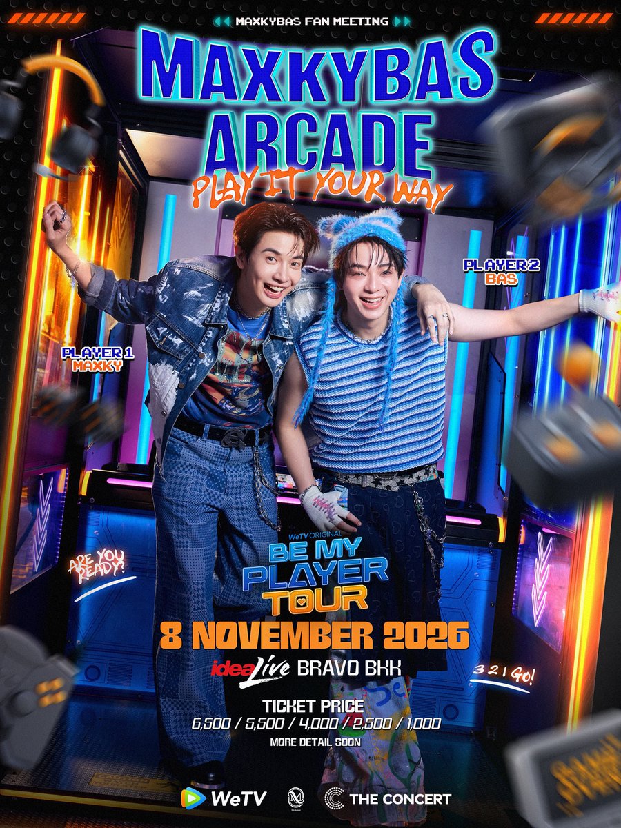 TICKETBUDDY_TH's tweet photo. 🎮💙 เปิดรับกดบัตร #MaxkyBas2ndFM 💙🎮
พร้อมลุยไปกับ MAXKY & BAS ใน
✨ Be My Player Tour ✨
📅 วันกดบัตร : 27 กันยายน 2569
📅 วันงาน : 8 พฤศจิกายน 2569
📍 BRAVO BKK
💬 สนใจจองคิวหรือสอบถามเพิ่มเติม ทักแชทได้เลยค่า
#BeMyPlayerTour
#TICKETBUDDY_TH #กดบัตรไปหาเมน https://t.co/klsBa0Adh9