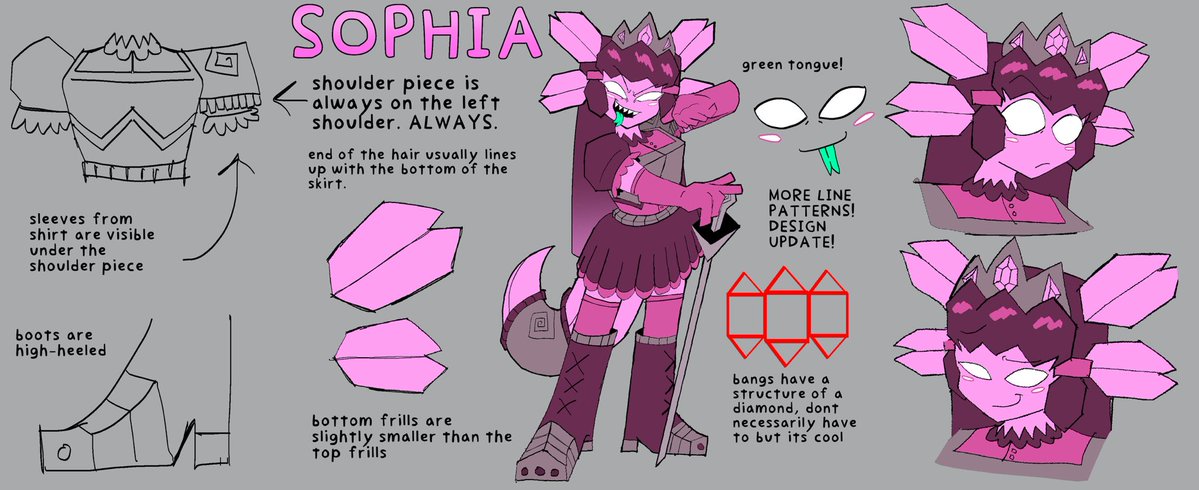 oryni_osome's tweet photo. picking up vain stuff again starting with a proper sophia model sheet #PROJECTDUZII https://t.co/YjTCRRVZwH