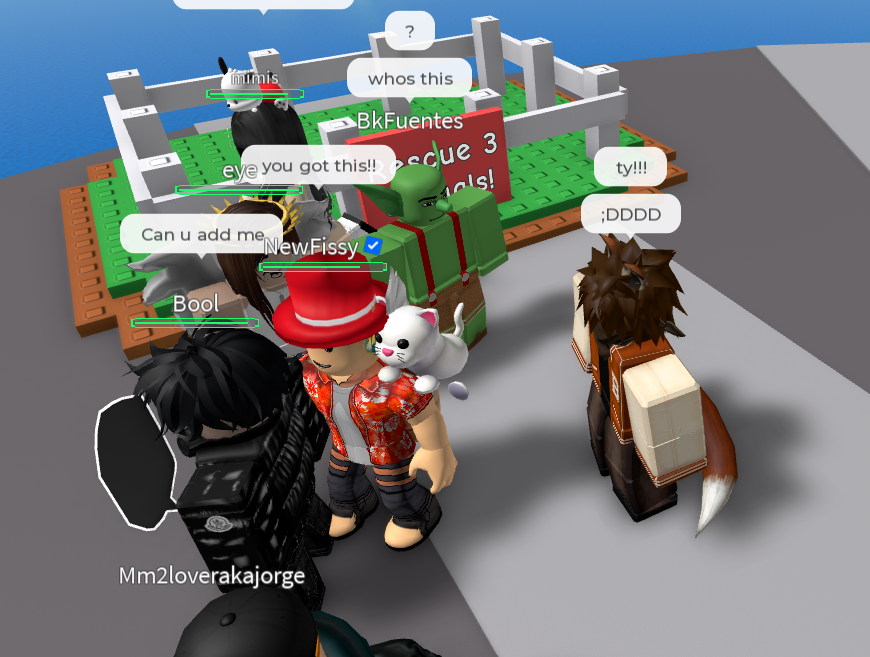 kylenh's tweet photo. Was doing the event and I met the creator of adopt me!! https://t.co/wwtiQ0Nne5