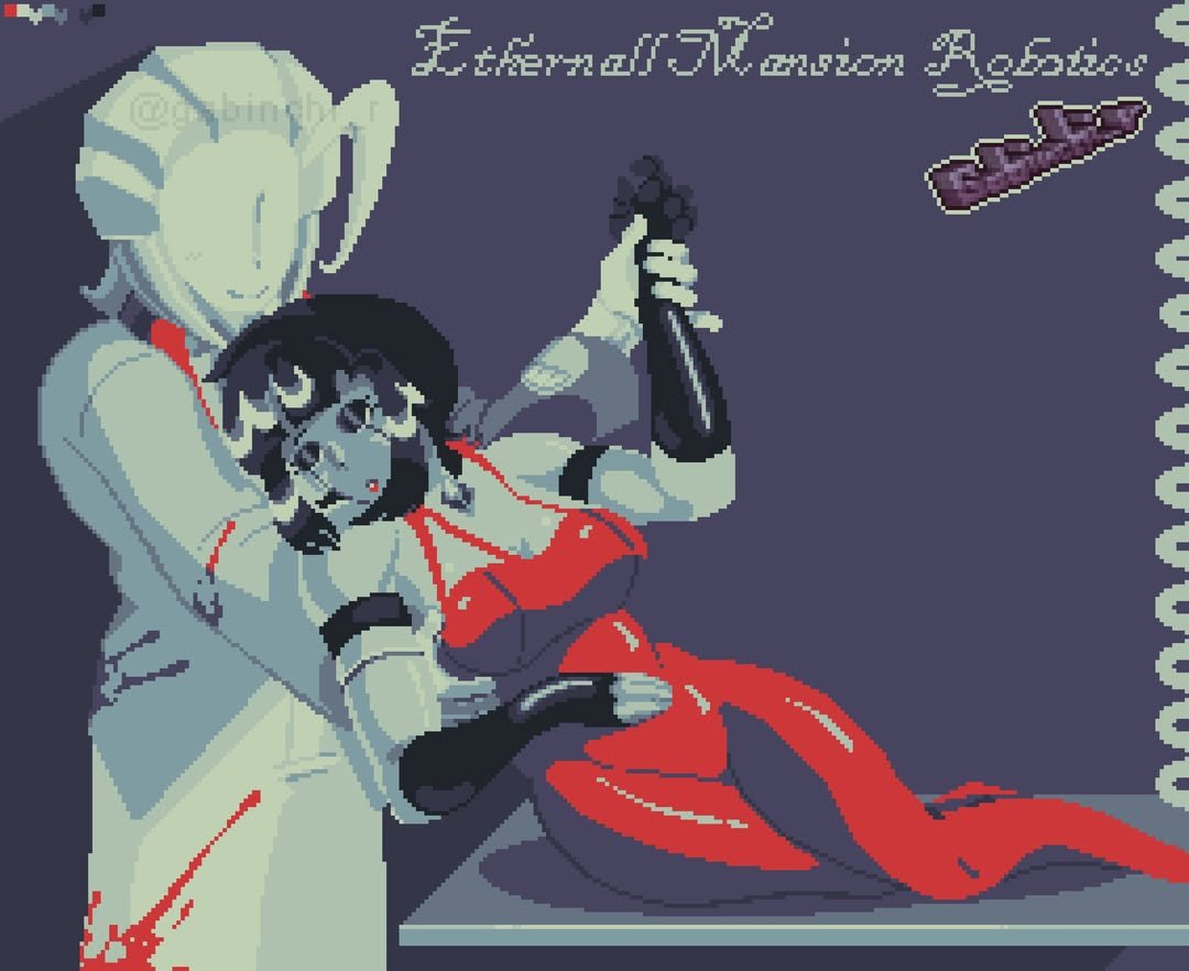 gabinchi_r's tweet photo. "How could i not?" 
(First drawing of ETHERNALL here, this guy builds the robots in WRATH - by @Dokusnon)
#digitaldrawing #pixelart #colorpalette https://t.co/iFYnVAibyn