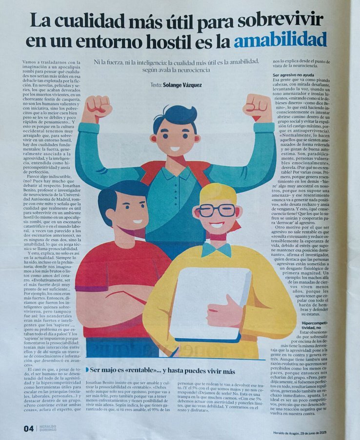 virginiog's tweet photo. Sobre la importancia de la amabilidad  

Algunas claves de la neurociencia https://t.co/gtGCo3lUNs