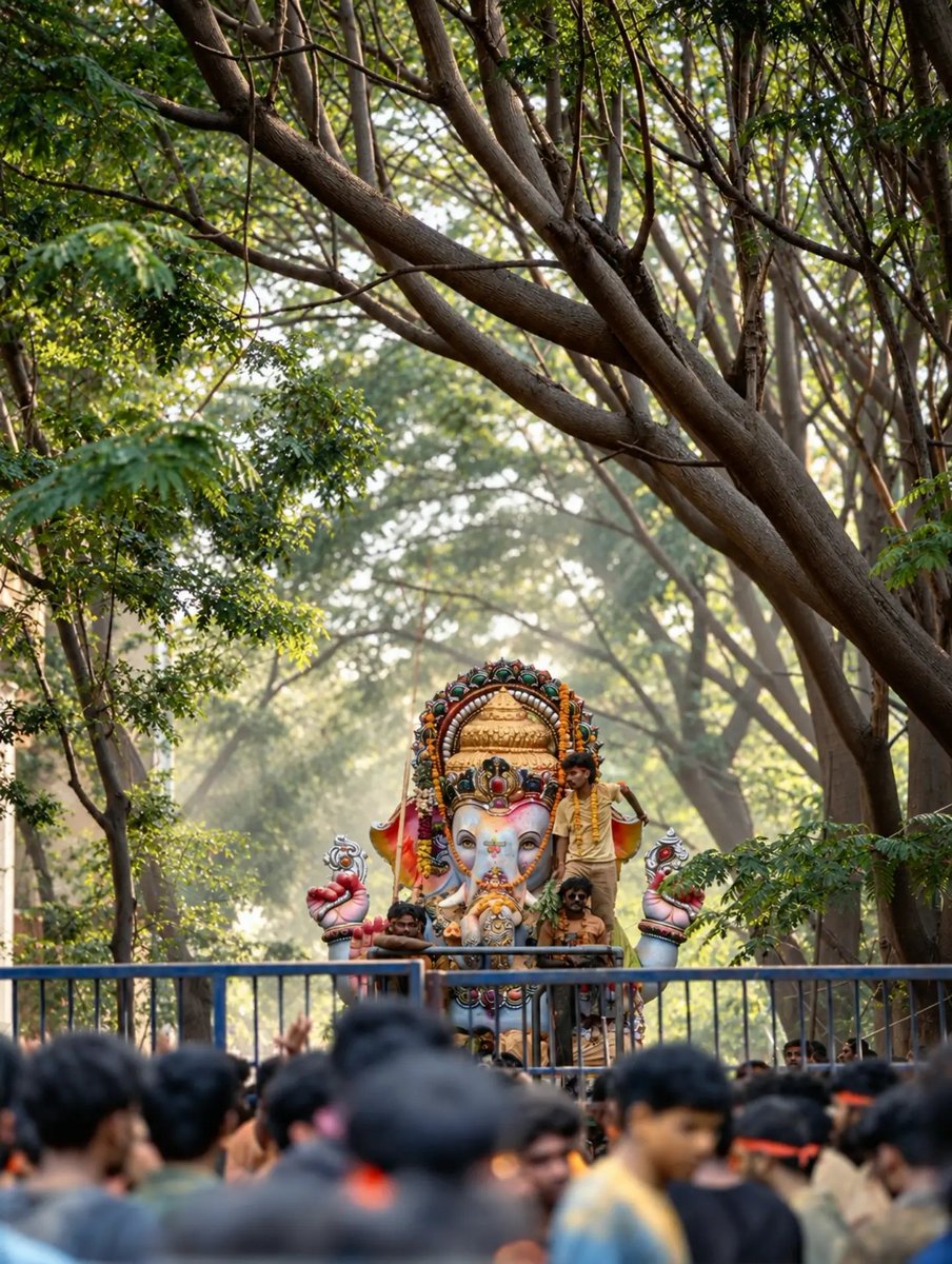 RGUKTRKVOFFI's tweet photo. 🚩🐘 RK Valley nunchi Bappa ki mass farewell! 🔥

Celebrations end… memories never! ❤️🥁
Ganapathi Bappa Morya! 🙏

#RGUKTRKValley #GaneshChaturthi #CampusLife https://t.co/bZ8O58gnRh