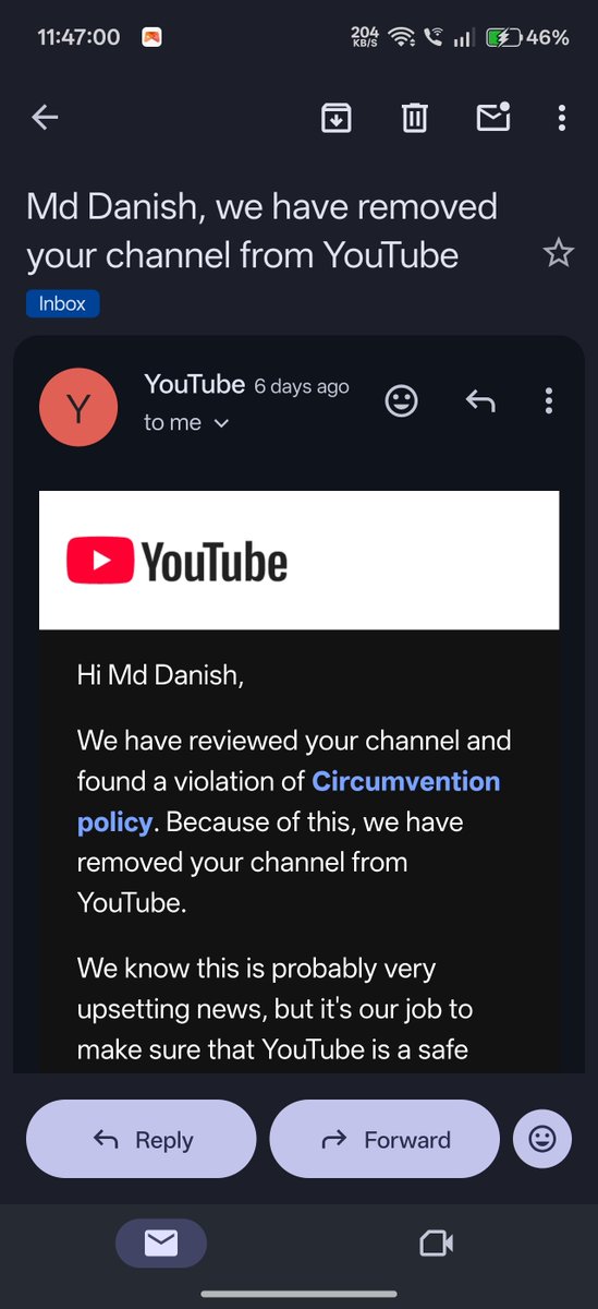 MdDanishapot's tweet photo. @TeamYouTube I will not stop trying until I get my hard-earned channel back because I am genuinely sure that I did not violate any rules. Please, I sincerely request you to manually review my channel once. I have put so much time and effort into it, and I just want a fair review https://t.co/F6OlG8TM8S