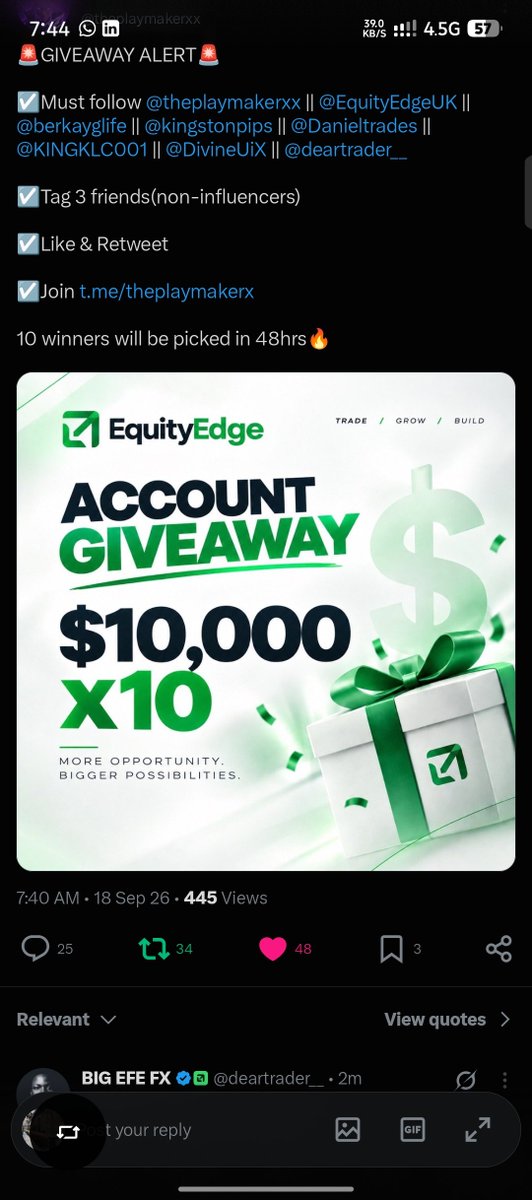 TuneMedia_TM's tweet photo. @theplaymakerxx @EquityEdgeUK @berkayglife @kingstonpips @Danieltrades @KINGKLC001 @DivineUiX @deartrader__ @thisis_philemon @ChuksEmma947401 @SophiaAutomates https://t.co/i1E29ewv65