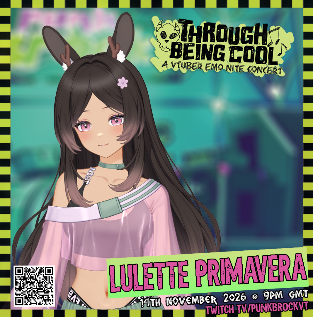 TheLulette's tweet photo. SPECIAL ANNOUNCEMENT ✨
I am SO happy to be a part of an exciting concert hosted by @PunkBrockVT and the Elder Emos!
Scan that QR code to see everybunny that will be there! #throughbeingcoolvt https://t.co/br63kt8fni