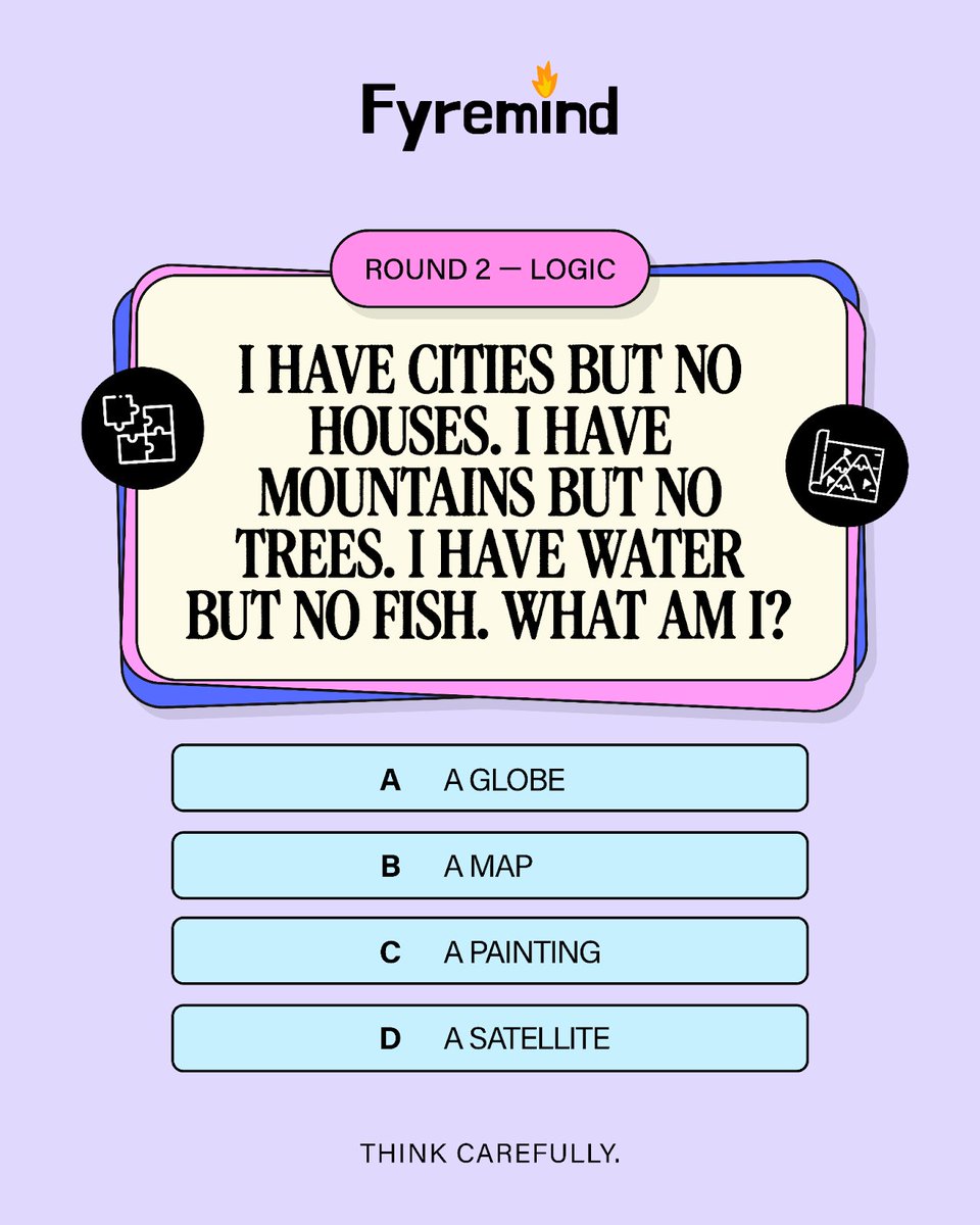 getfyremind's tweet photo. Try this new brain challenge! 🧠☕️

Give it a shot and see how far you can get. Made it to the last round? Share your answer in the comments—without looking back! 👀

How did you score?

#DailyBrainGame #Fyremind https://t.co/1AYric811e