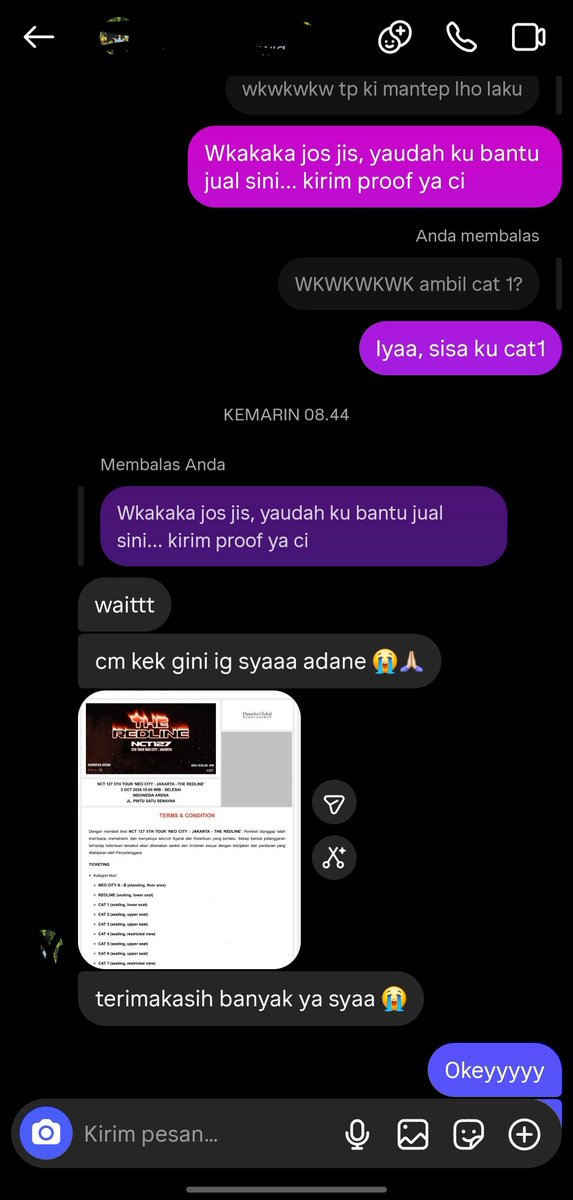 aureliatasya9's tweet photo. [TITIPAN] WTS NEO CITY 5 : THE RED LINE JAKARTA - CAT 2 

💚 Atas Nama Pribadi Yang Punya Ticket
💚 Ditukerin sampai WB
💚 Harga gak jahat suer

Mau tanya2 boleh DM Thread / IG dengan user sama 
#wts #wtb #theredline_jakarta #nct127 #nct #thredline #neocity5 https://t.co/LDy5Yd0WBi